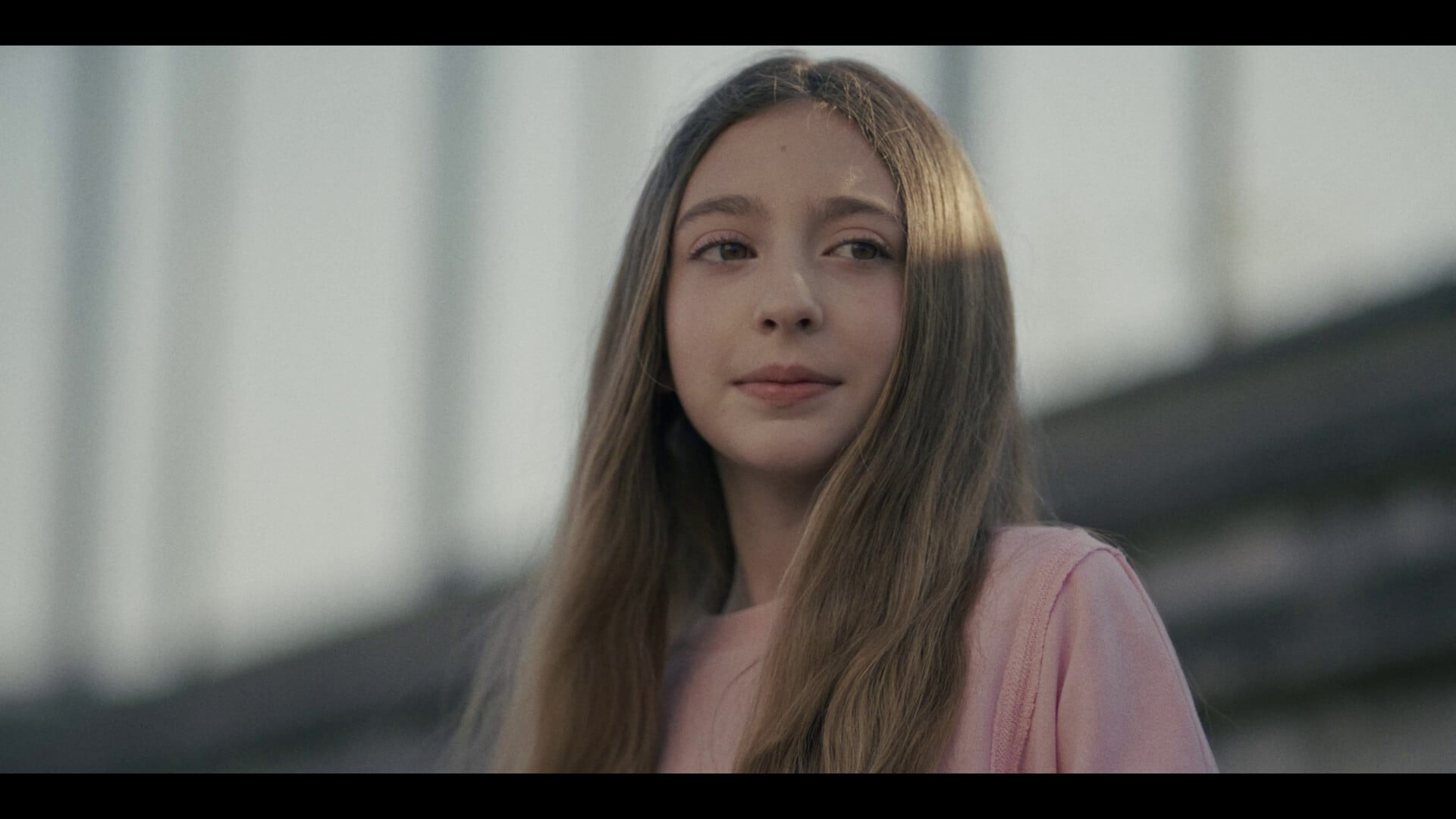 Close-up of the young protagonist in a scene from the film